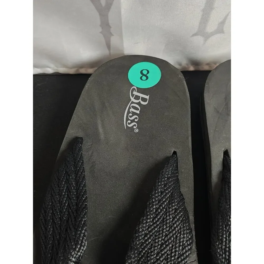 BASS Men's 8 / 41 Buxton Flip Flop Sandals Black New